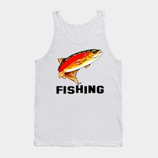 Fishing Yellowstone Cutthroat Trout Fish Fisherman Jackie Carpenter Gift Best Seller Father Dad Husband Fly Love Tank Top